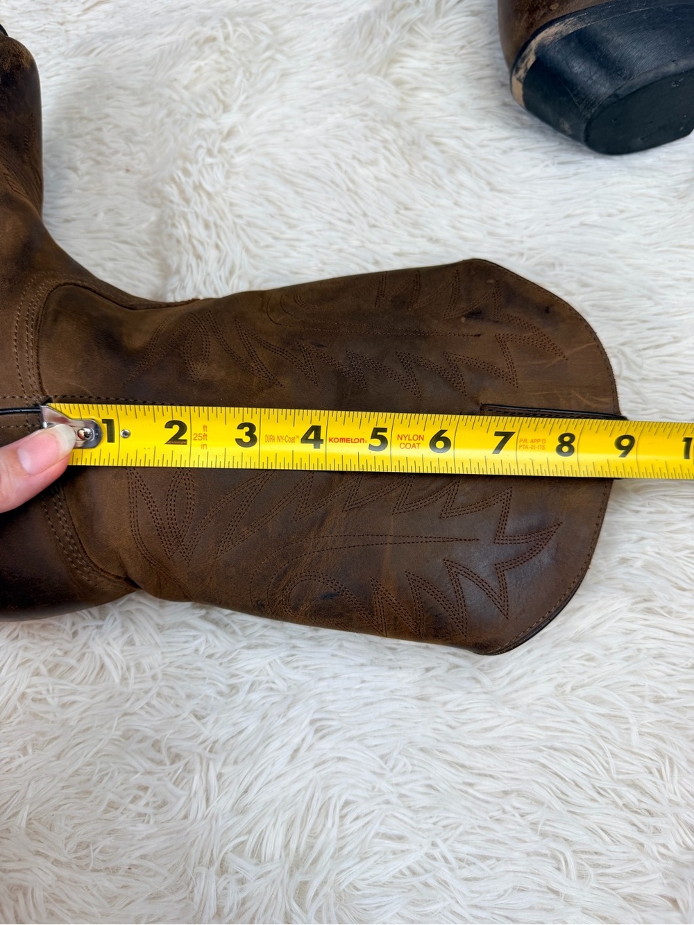 Durango RD4112 Western Cowboy Boots W 9M Tan Leather Snip Toe Coastal Cowgirl - Picture 12 of 16